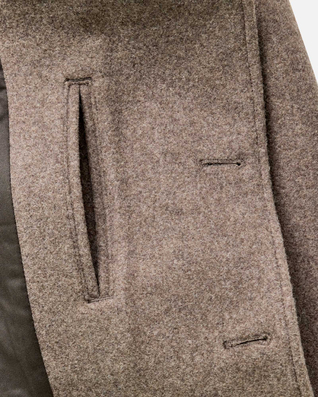The Mariner Coat | Sable Melton Wool - Echo Market