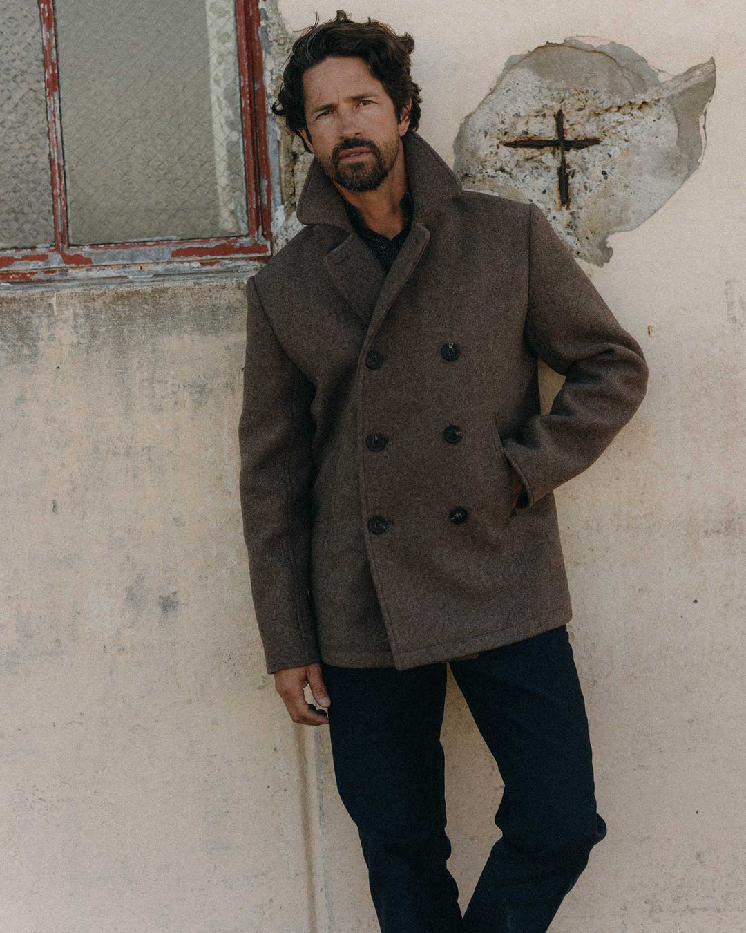 The Mariner Coat | Sable Melton Wool - Echo Market