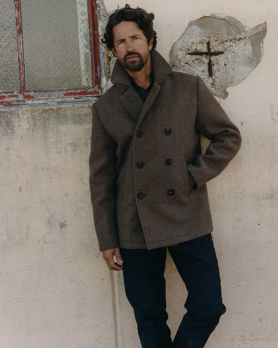 The Mariner Coat | Sable Melton Wool - Echo Market