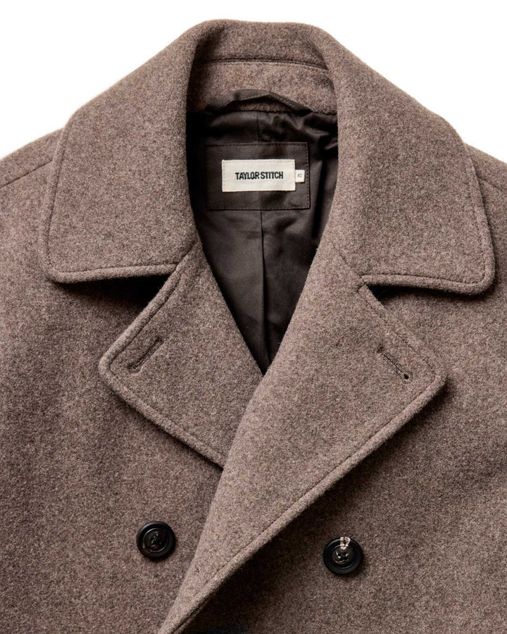 The Mariner Coat | Sable Melton Wool - Echo Market