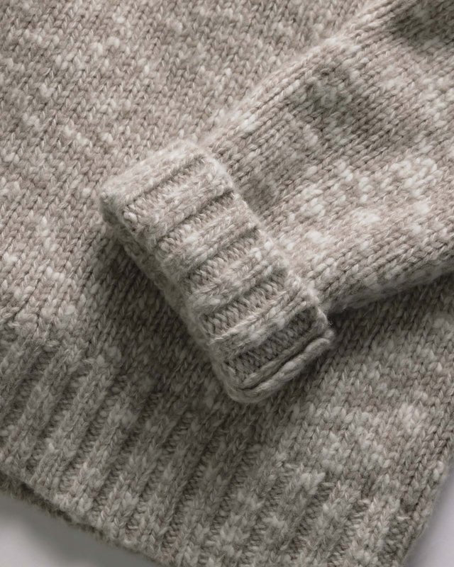 The Match V - Neck Sweater | Sable Merino Slub - Echo Market