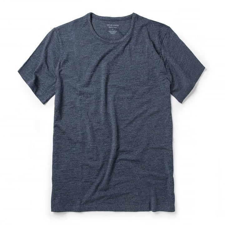 The Merino Tee in Heather Navy - Echo Market