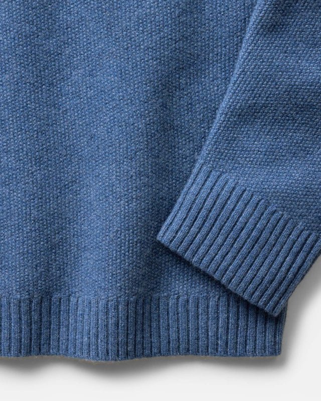The Newton Sweater Polo | Heather Clear Blue - Echo Market