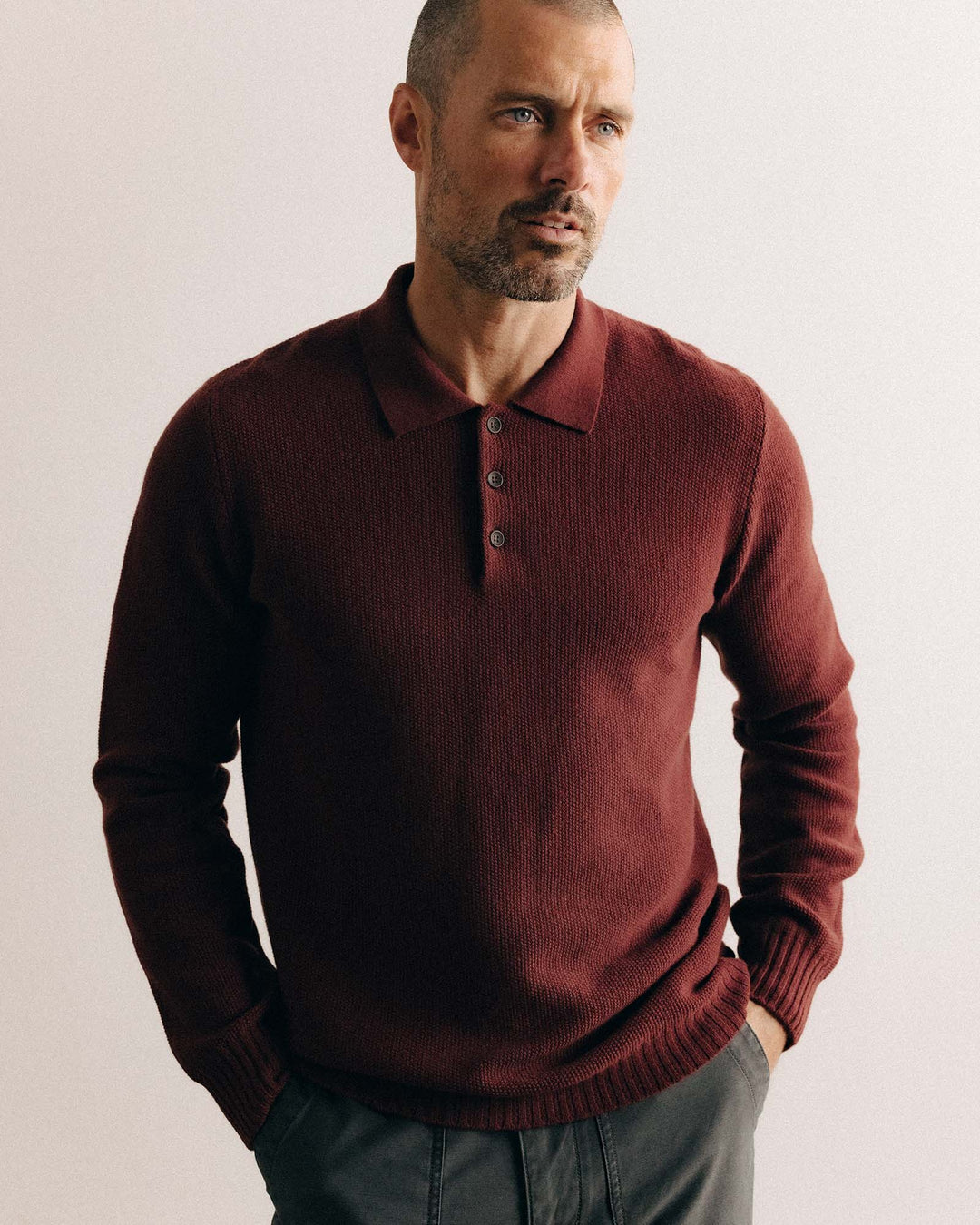 The Newton Sweater Polo | Midnight Merino - Echo Market