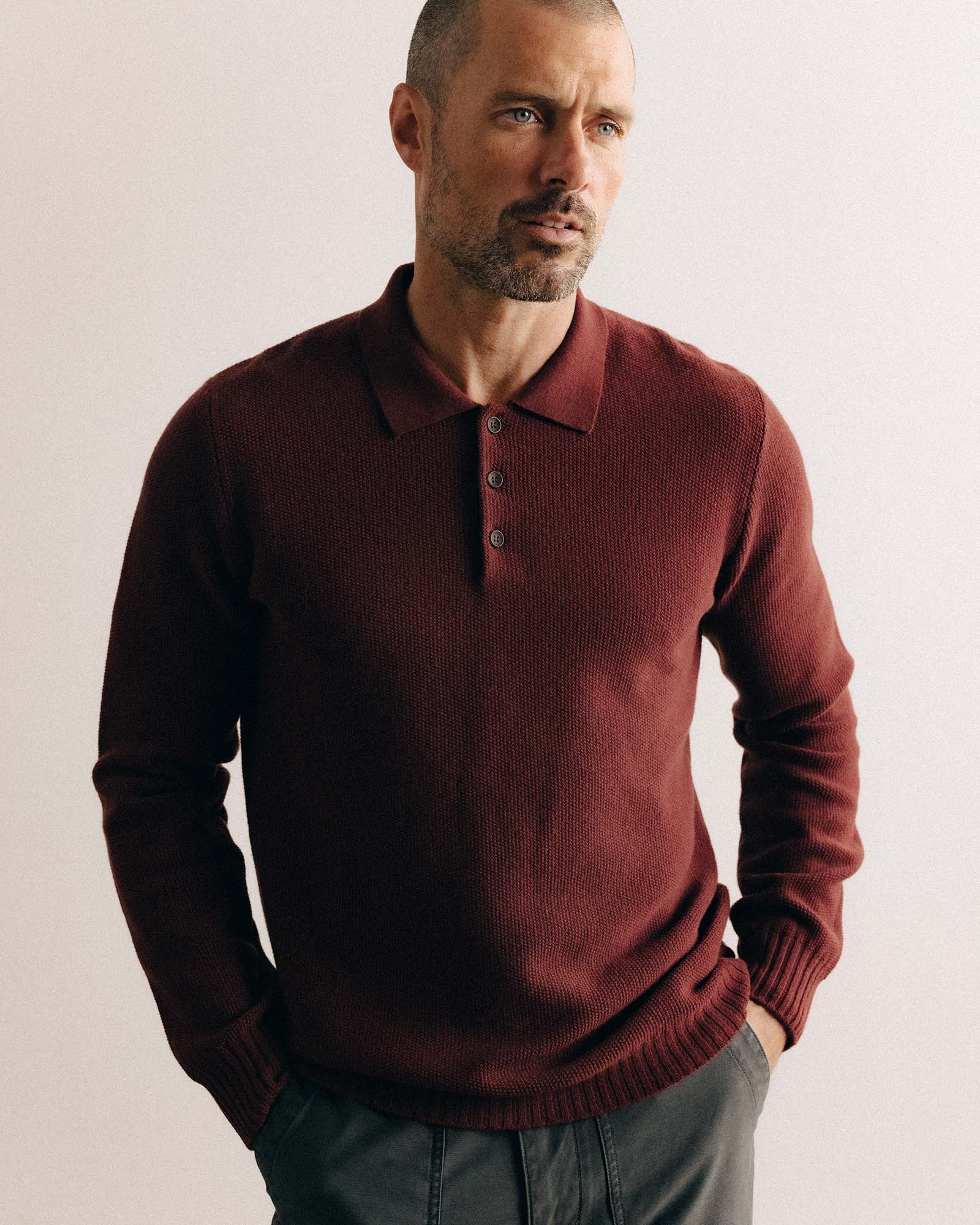 The Newton Sweater Polo | Midnight Merino - Echo Market