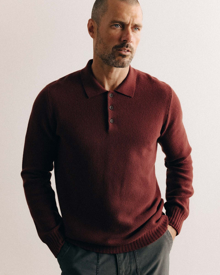 The Newton Sweater Polo | Midnight Merino - Echo Market