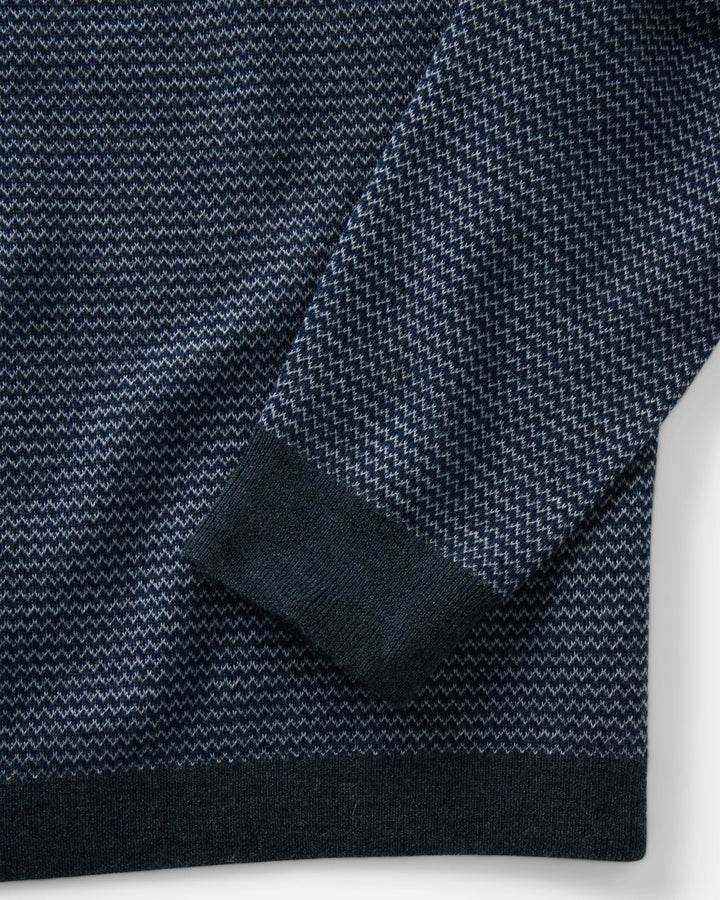 The Newton Sweater Polo | Navy Birdseye Merino - Echo Market