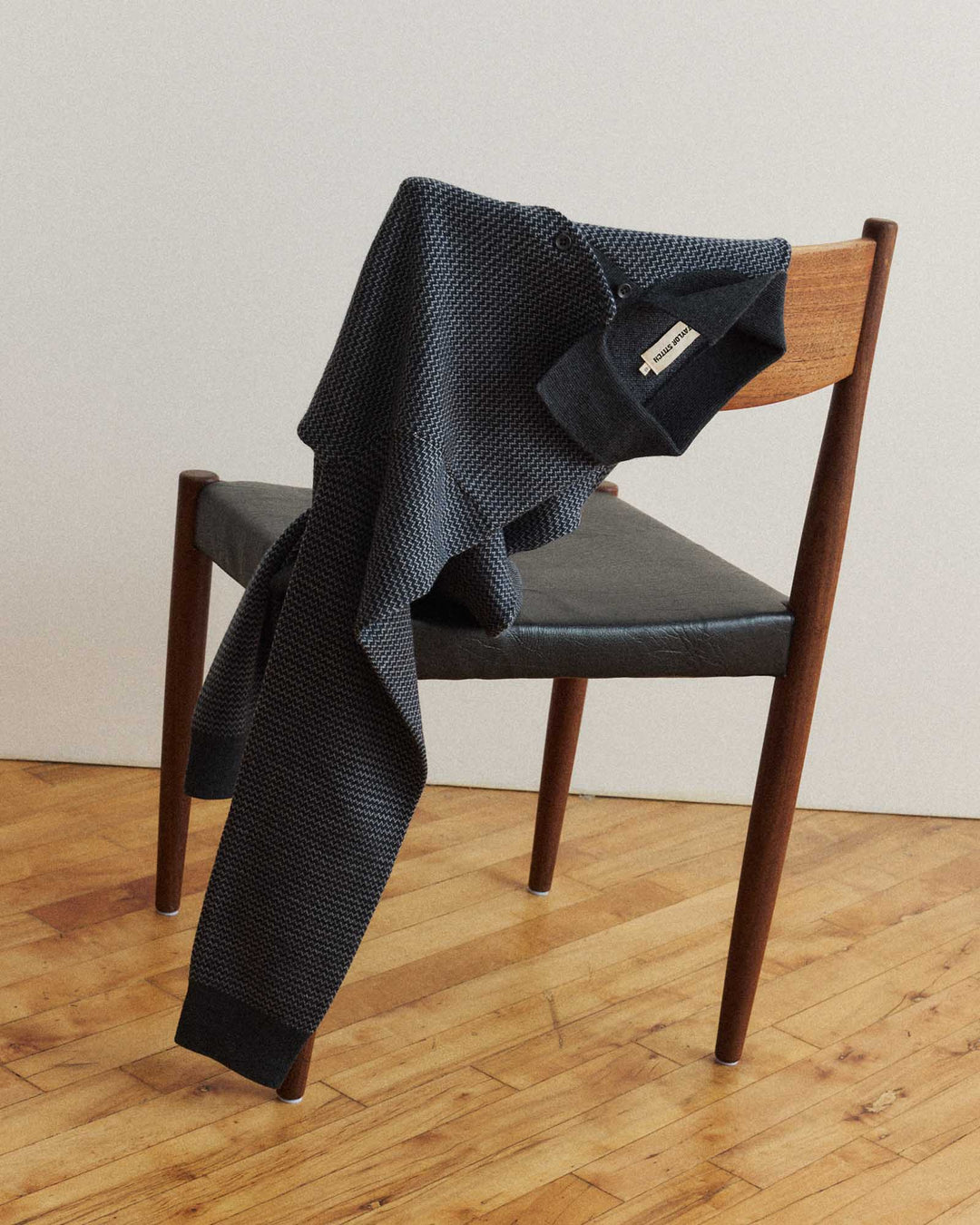 The Newton Sweater Polo | Navy Birdseye Merino - Echo Market