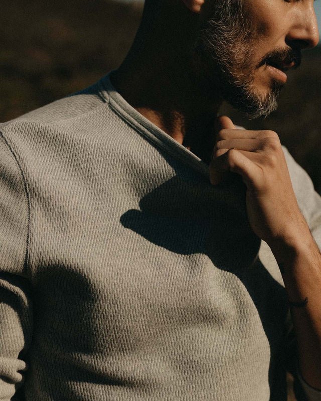 The Organic Cotton Crew | Heather Grey Waffle - Echo Market