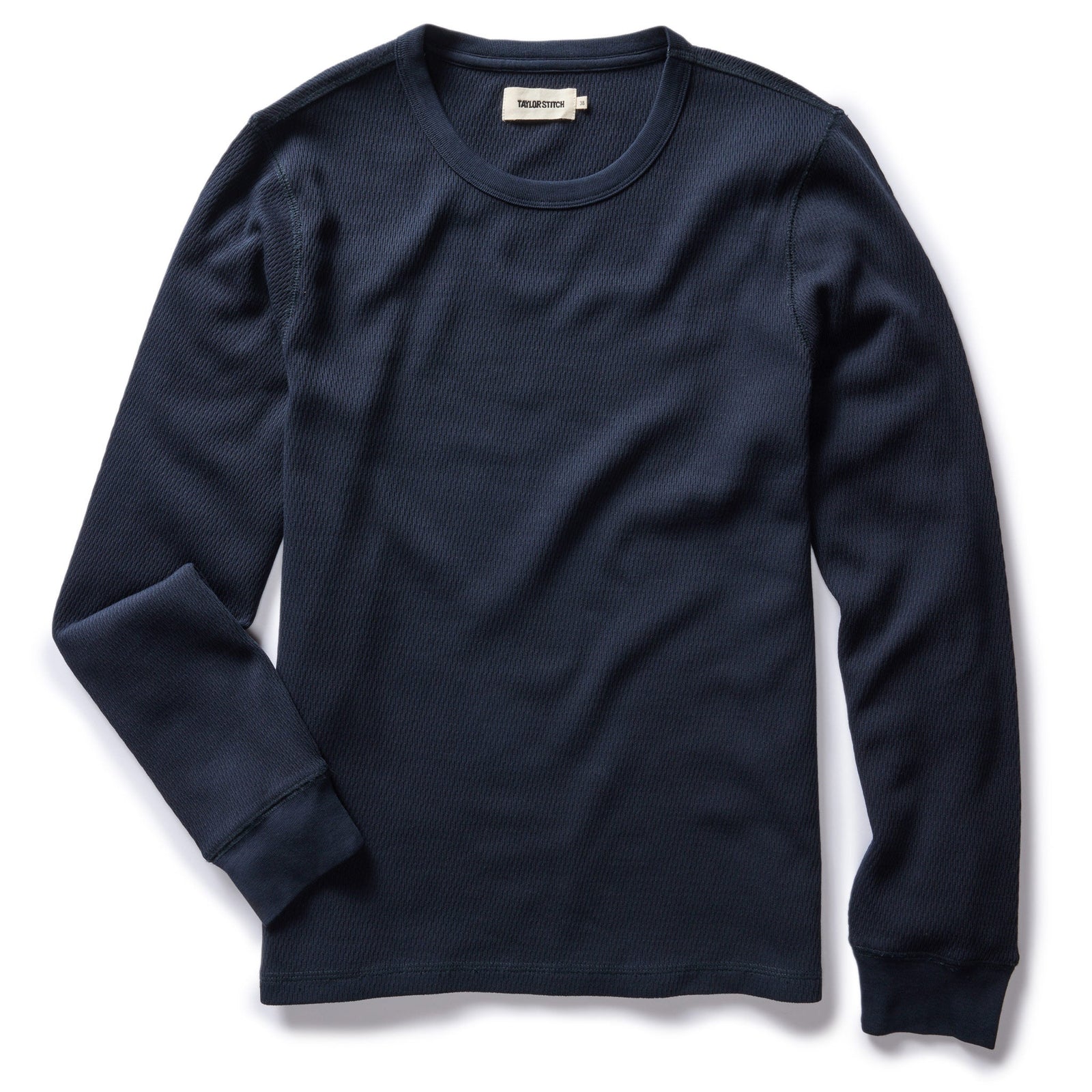 The Organic Cotton Waffle Crew Long Sleeve - Echo Market