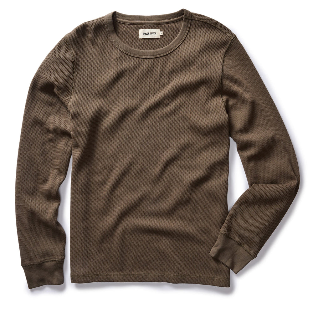 The Organic Cotton Waffle Crew Long Sleeve - Echo Market