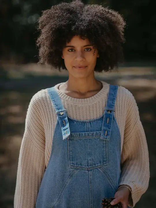 The Oversized Denim Dungaree | Adult - Echo Market