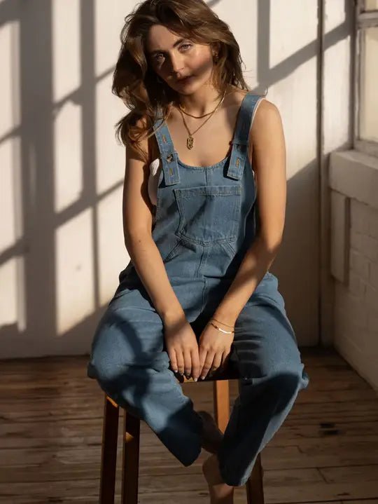 The Oversized Denim Dungaree | Adult - Echo Market