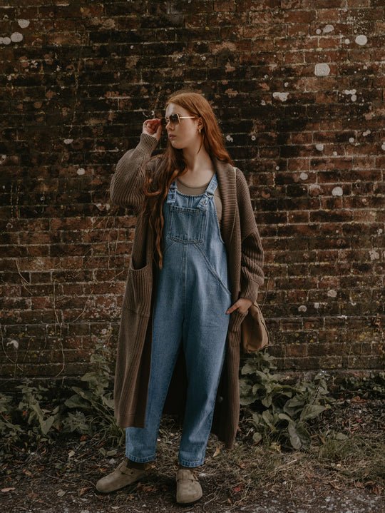 The Oversized Denim Dungaree | Adult - Echo Market