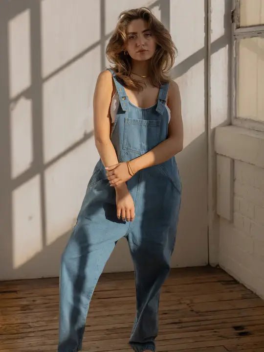 The Oversized Denim Dungaree | Adult - Echo Market