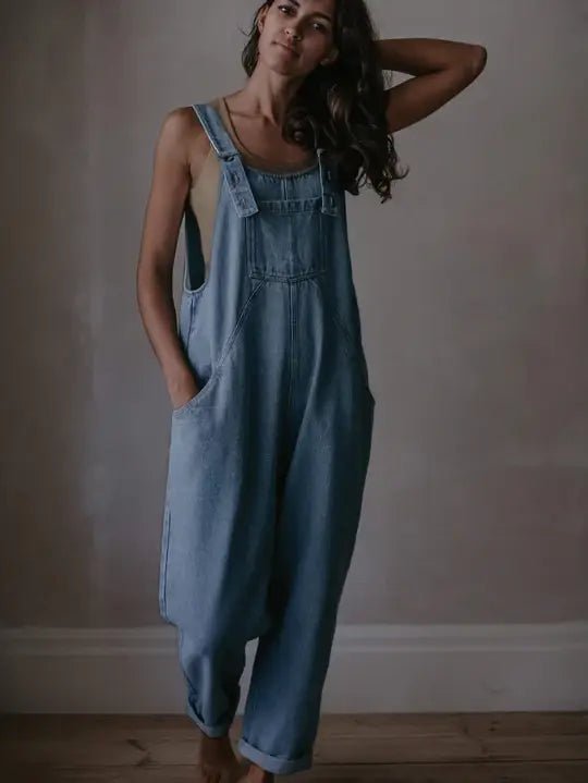 The Oversized Denim Dungaree | Adult - Echo Market