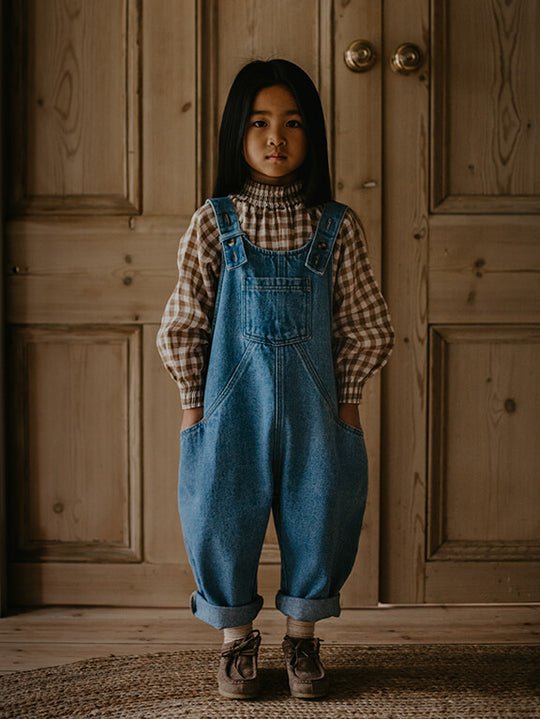 The Oversized Denim Dungaree | Kids' - Echo Market