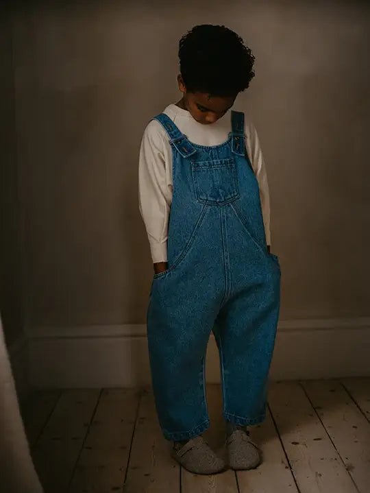 The Oversized Denim Dungaree | Kids' - Echo Market