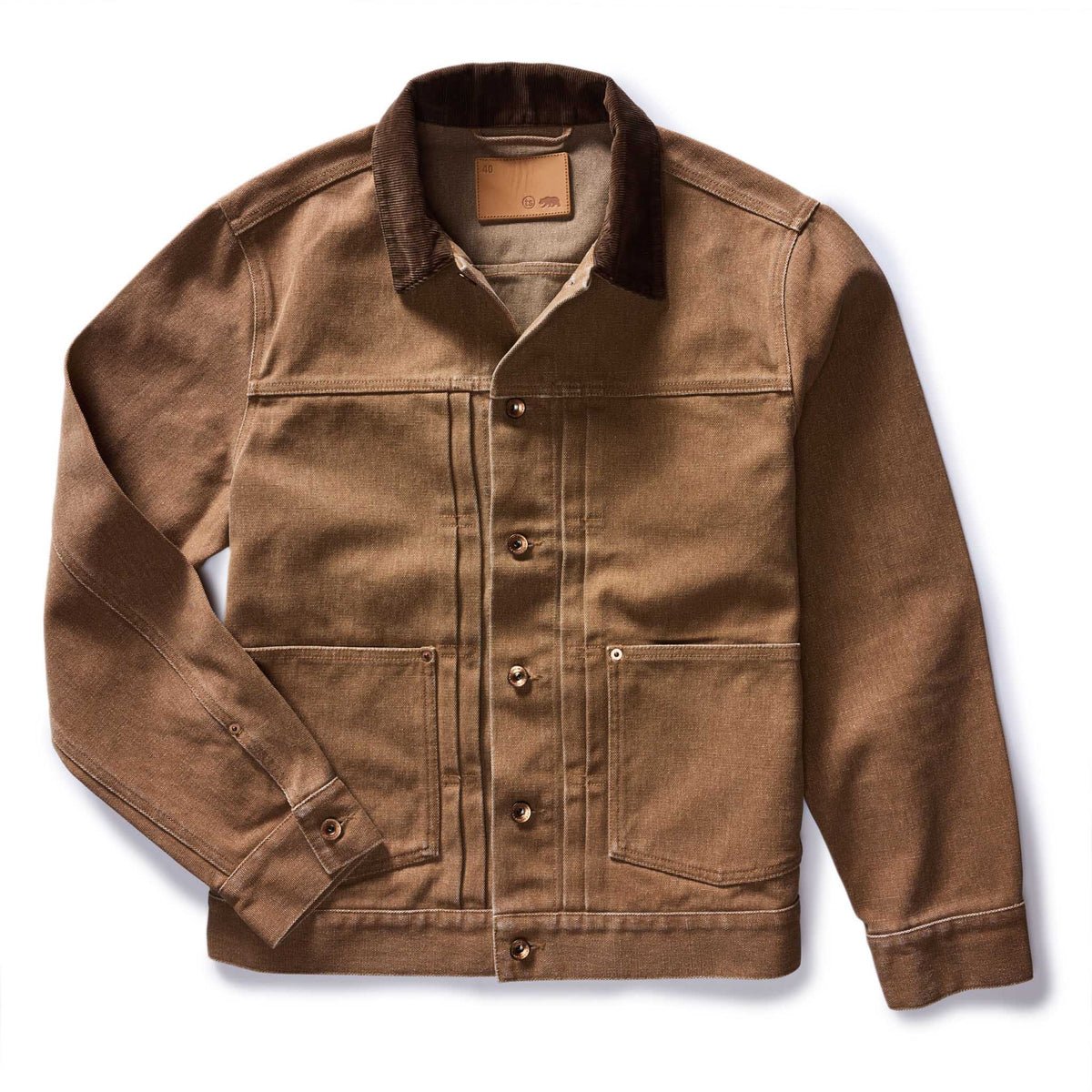 The Ryder Jacket in Tobacco Chipped Canvas - Echo Market