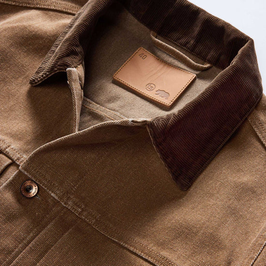 The Ryder Jacket in Tobacco Chipped Canvas - Echo Market