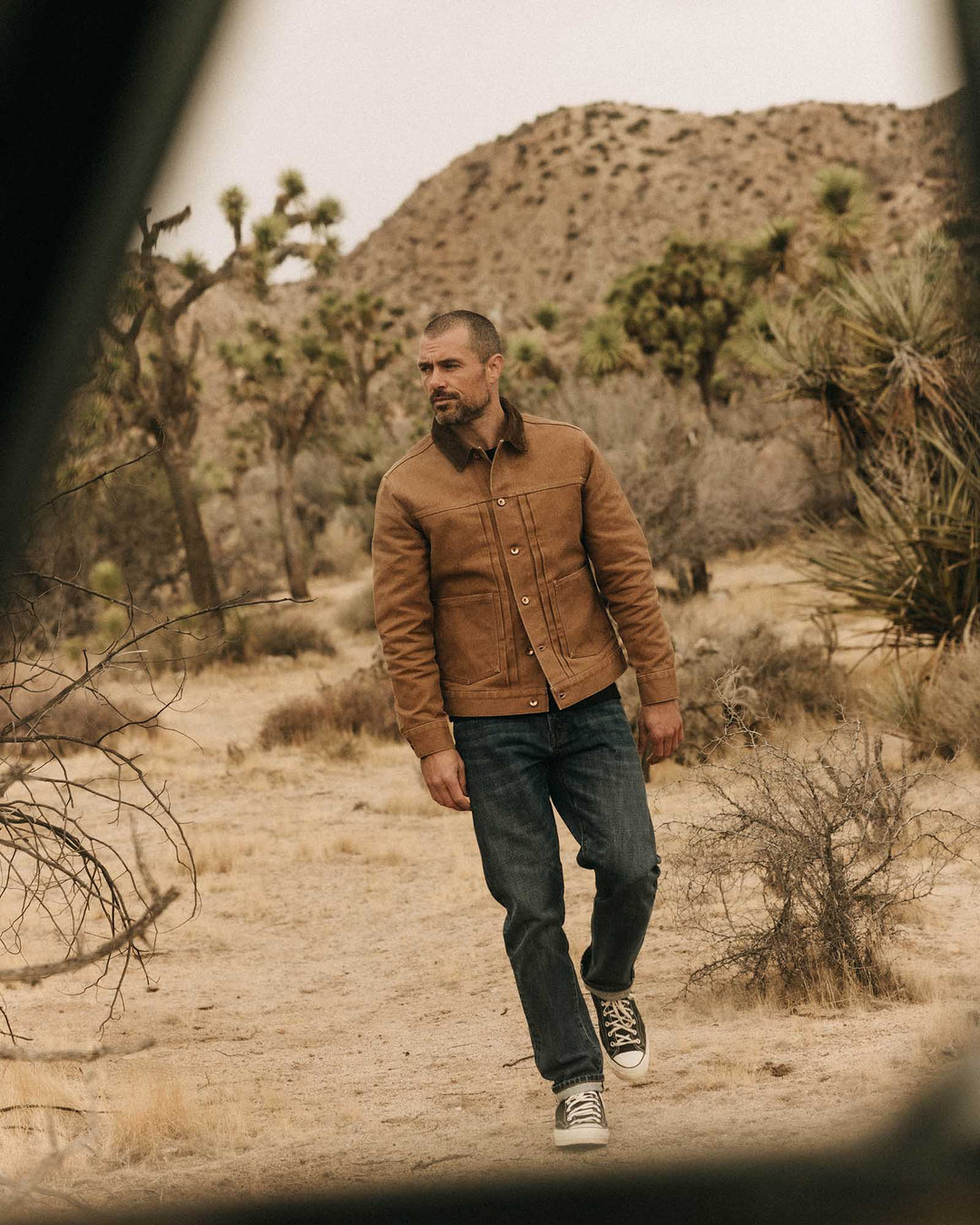 The Ryder Jacket | Tobacco Chipped Canvas - Echo Market