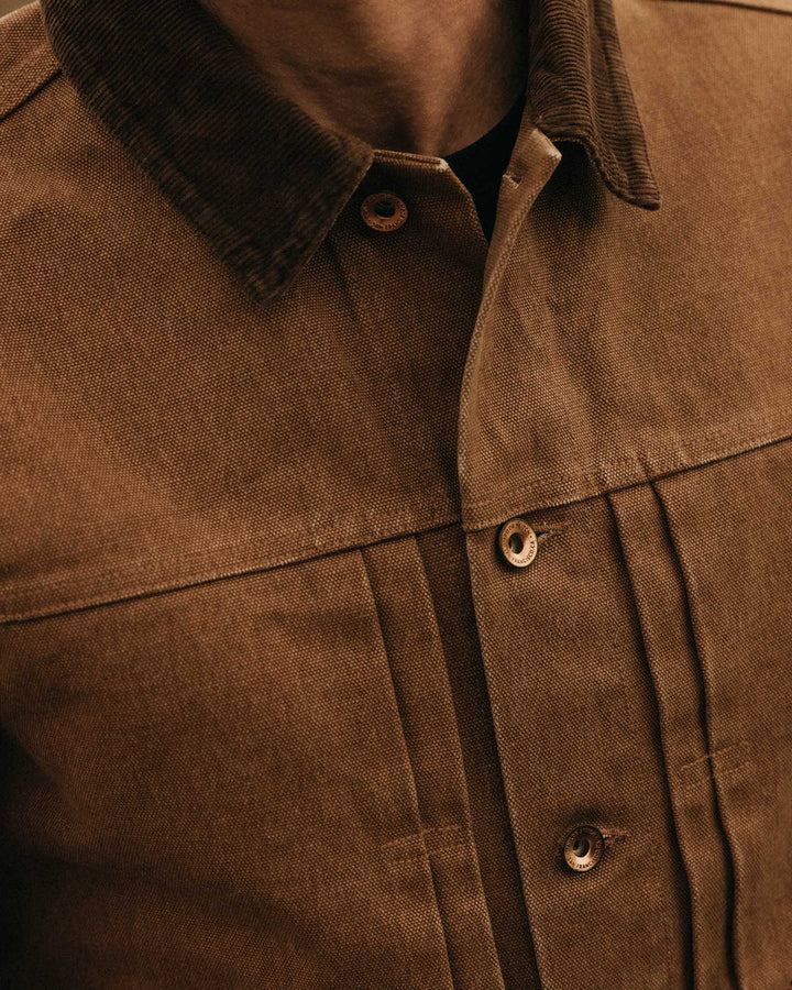 The Ryder Jacket | Tobacco Chipped Canvas - Echo Market