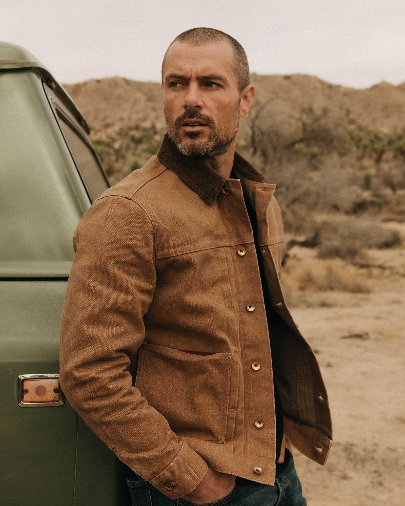 The Ryder Jacket | Tobacco Chipped Canvas - Echo Market