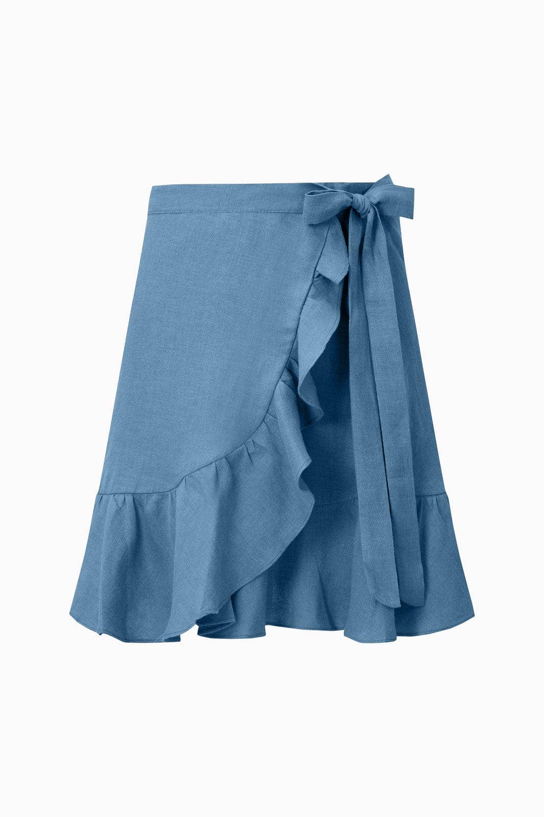 The Sharon Ruffled Mini Skirt | Poppy Blue - Echo Market