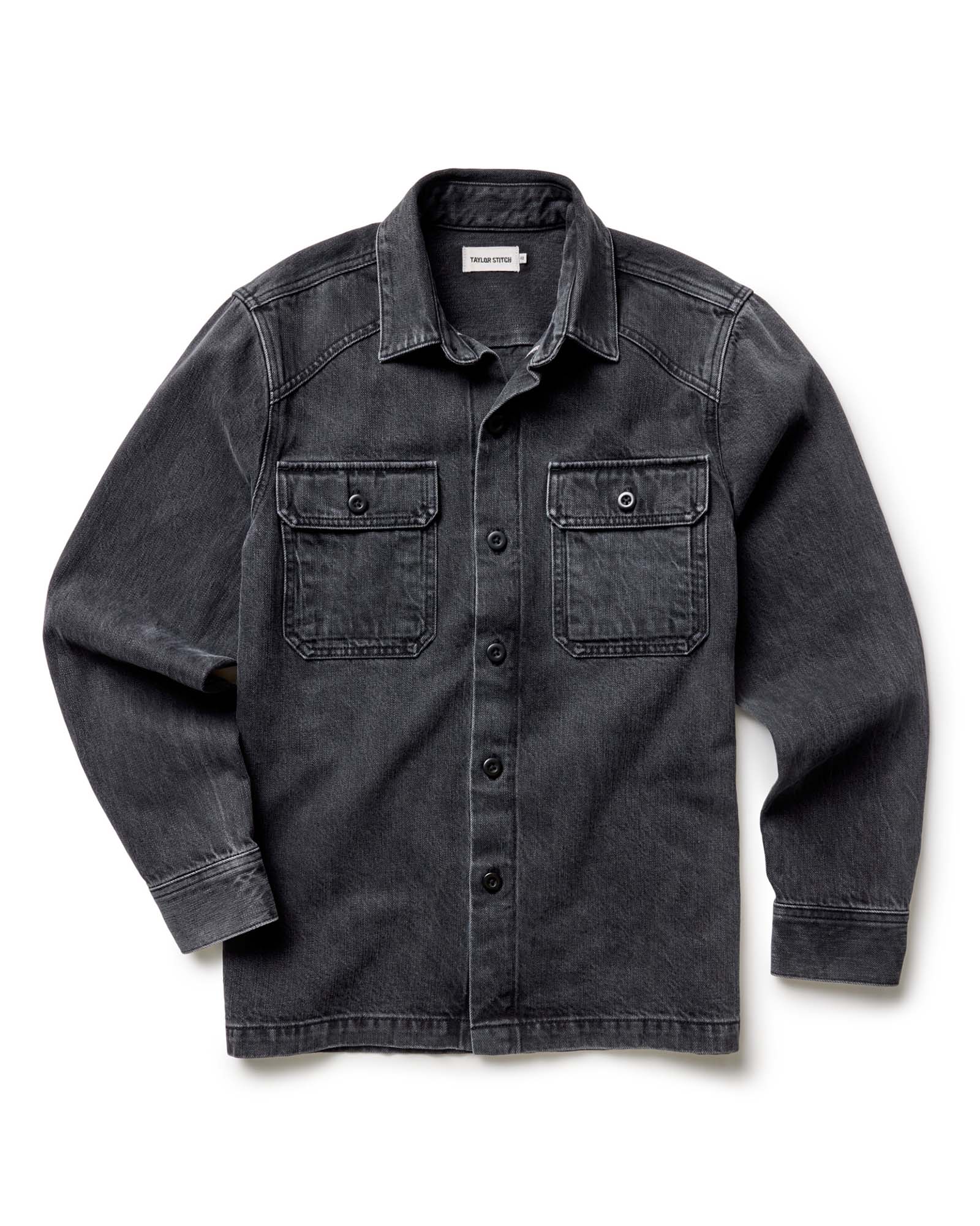 The Shop Shirt | Washed Black Organic Slub Selvedge - Echo Market