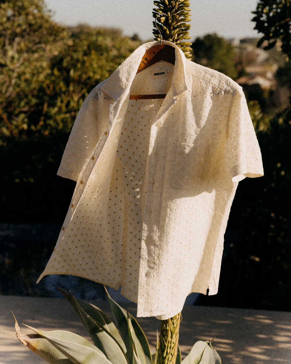 The Short Sleeve Hawthorne | Vintage White Embroidered Eyelet - Echo Market