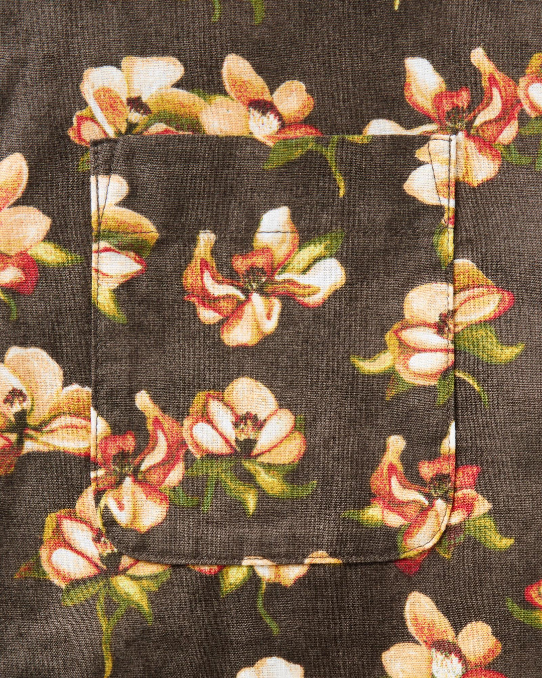 Close up of The Short Sleeve Jack
in Magnolia fabric