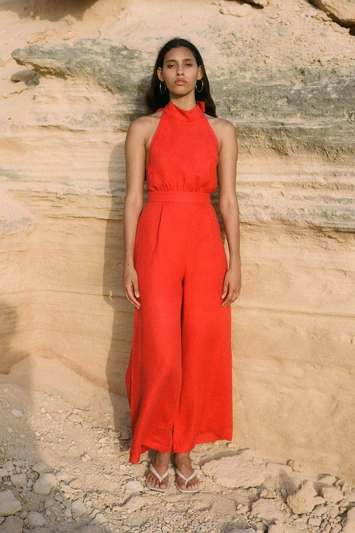 The Sofia Halterneck Jumpsuit - Echo Market