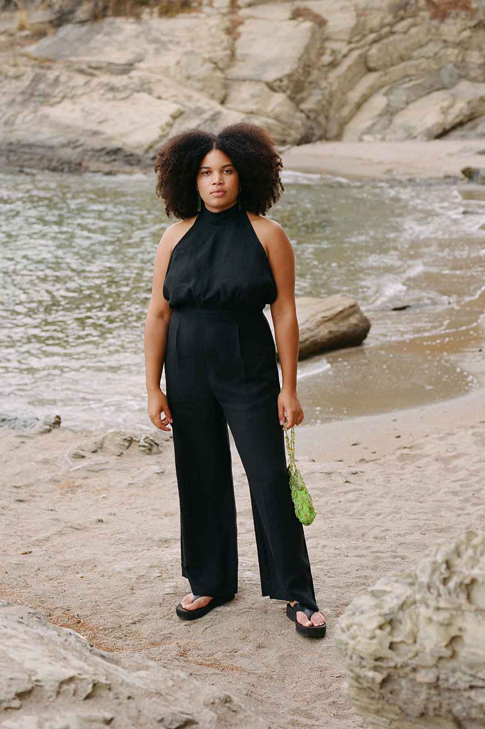 The Sofia Halterneck Jumpsuit - Echo Market