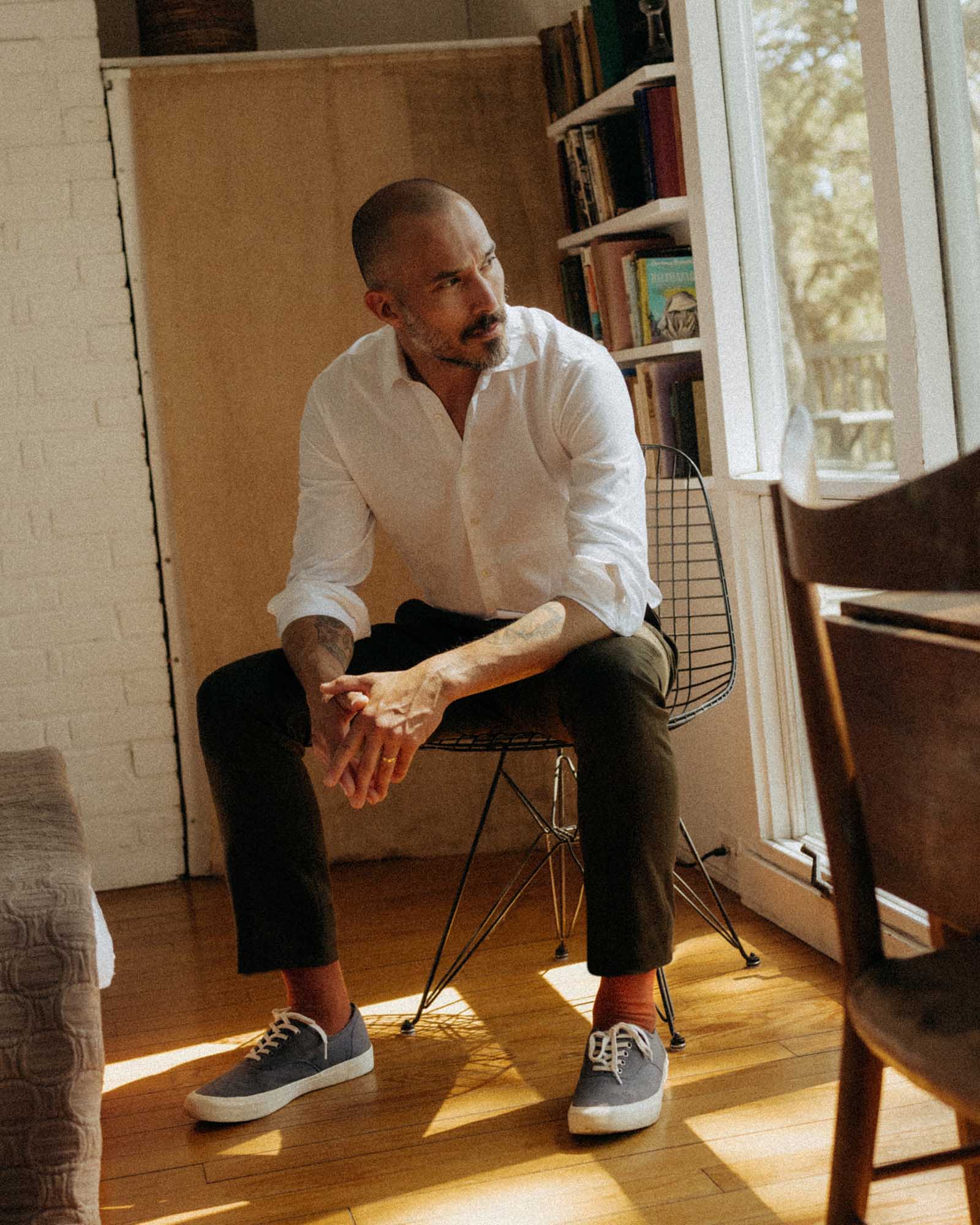 The Stevens Trouser | Black Olive Wool Flannel - Echo Market