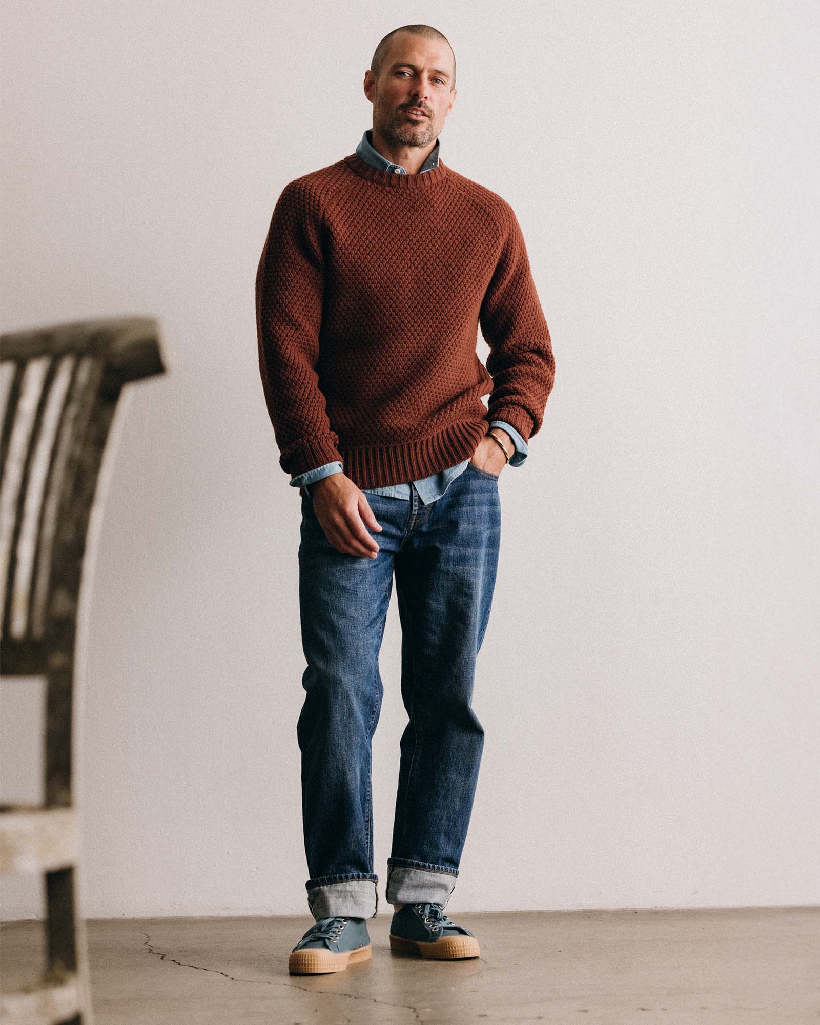 The Straight Jean | Mid Wash Organic Selvedge - Echo Market