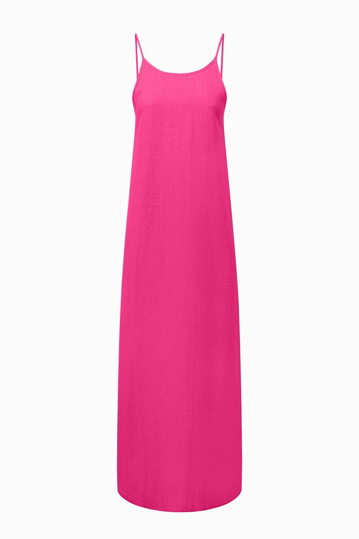 The Trude Linen Slip Dress | Hot Pink - Echo Market