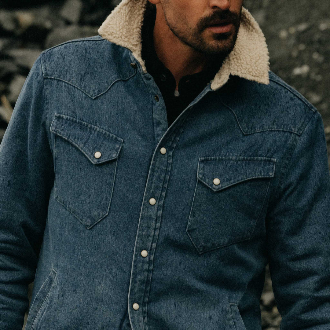 The Western Shirt Jacket | Washed Indigo - Echo Market