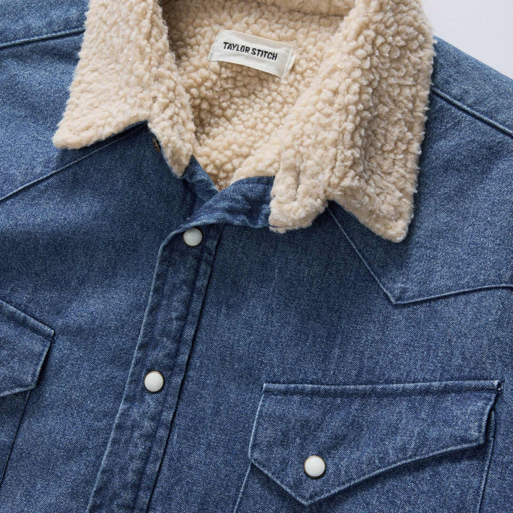 The Western Shirt Jacket | Washed Indigo - Echo Market