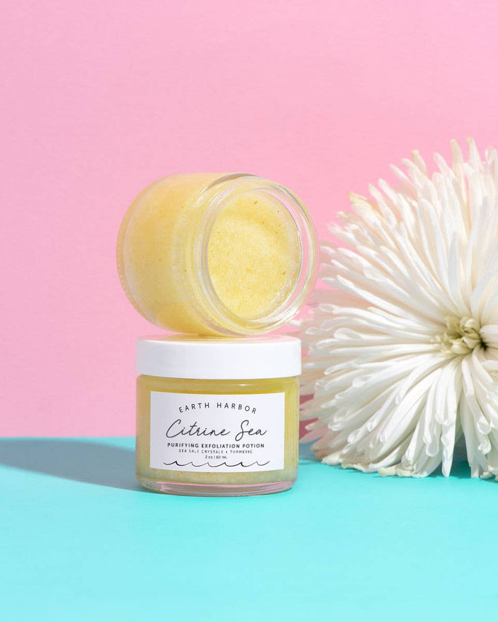 Tropical Exfoliator: Citrine Gemstone & Turmeric Oil - Echo Market