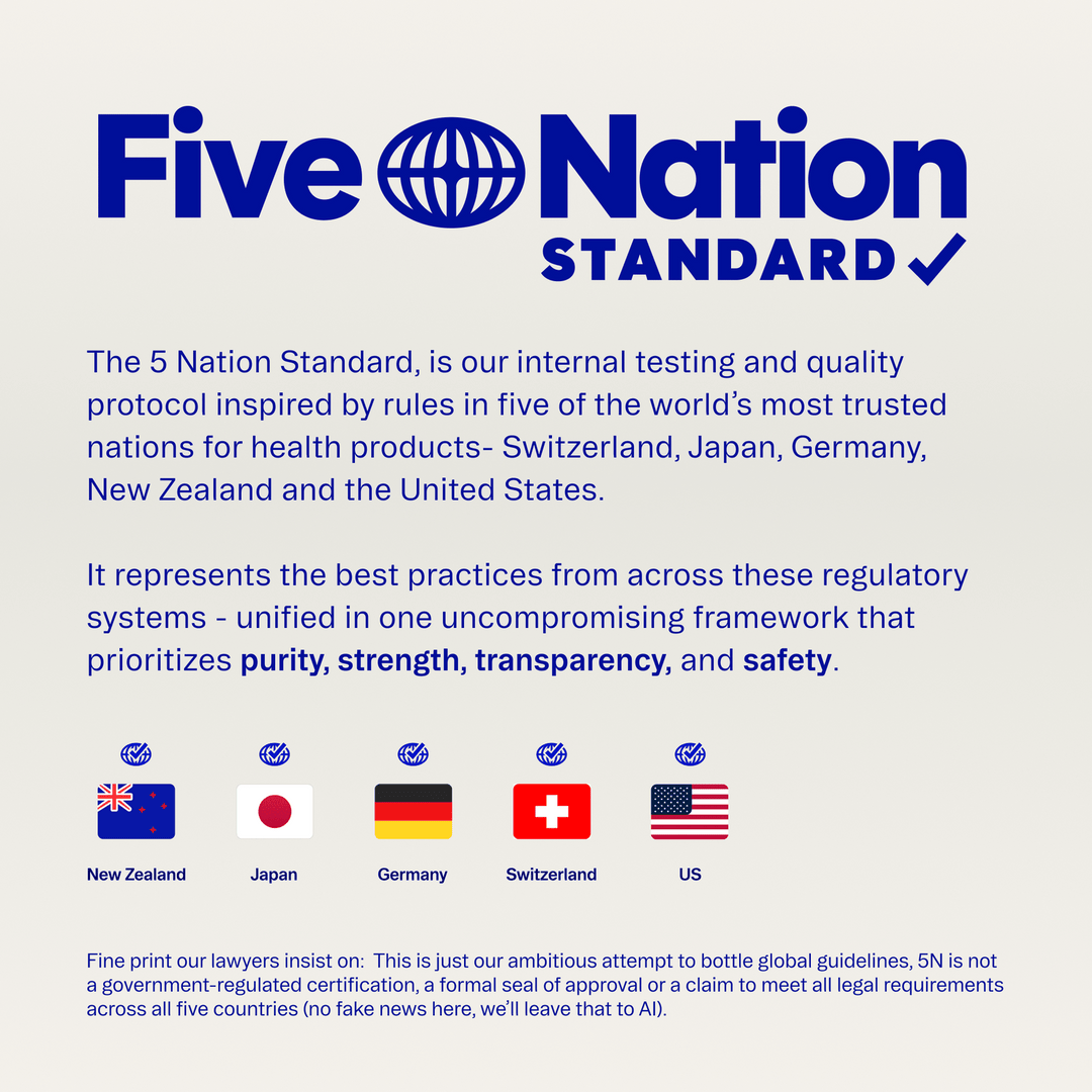 Five Nation Standard logo and text on a white background