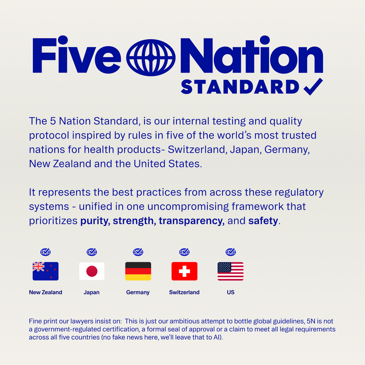 Five Nation Standard logo and text on a white background