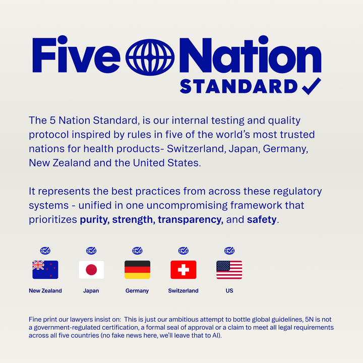 Five Nation Standard logo and text on a white background