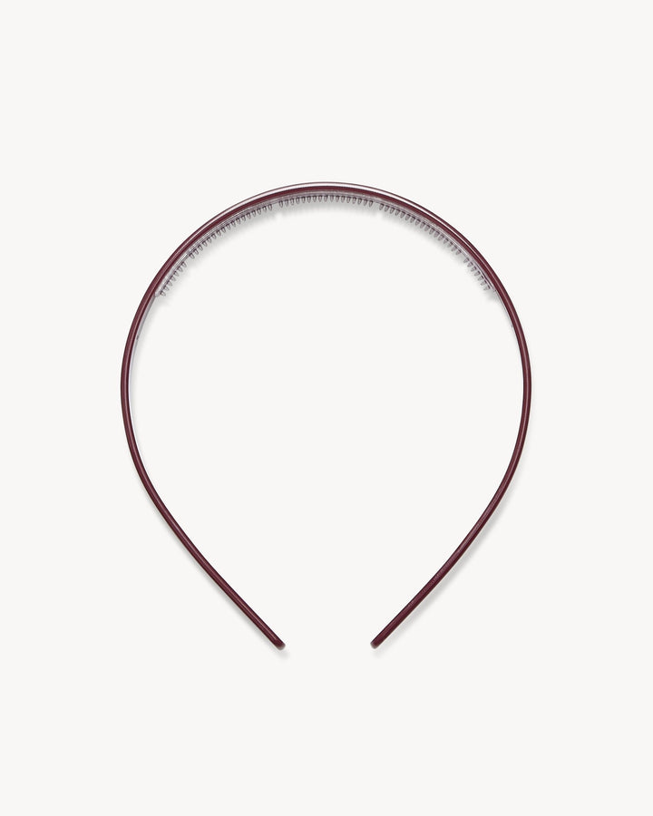 Ultralight Thin Headband in oxblood on a white background