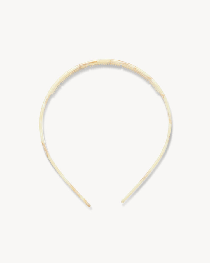 Ultralight Thin Headband in crème on a white background