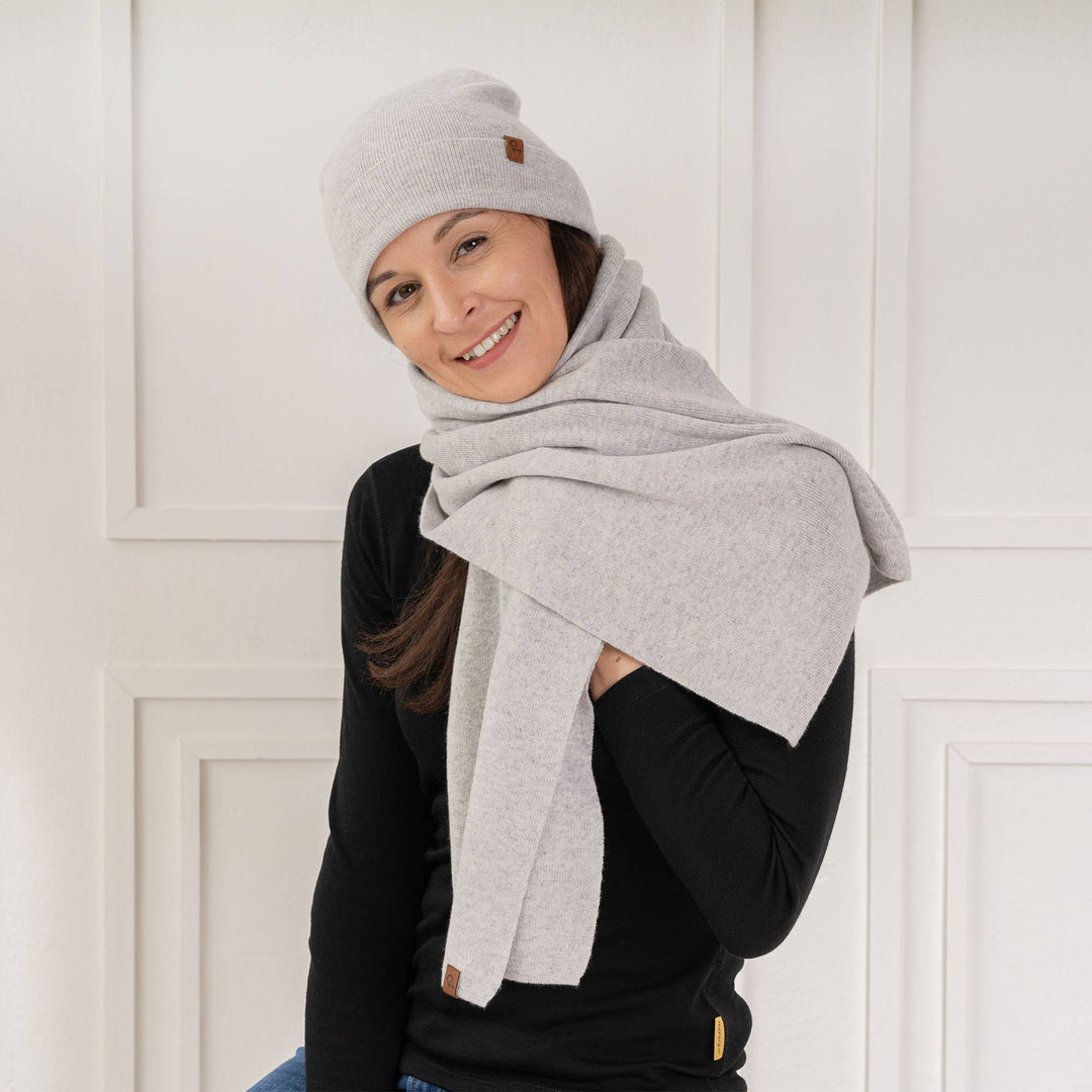 Unisex Knit Merino and Cashmere Scarf - Echo Market