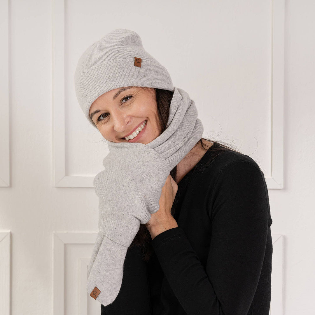 Unisex Knit Merino and Cashmere Scarf - Echo Market