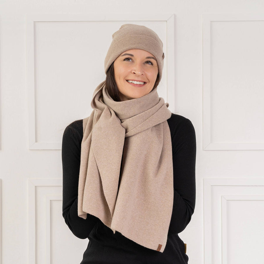 Unisex Knit Merino and Cashmere Scarf - Echo Market