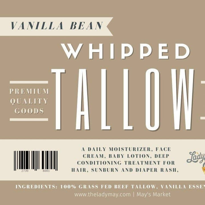 Vanilla Whipped Tallow | All Natural Grass Fed Beef Tallow Moisturizer - Echo Market