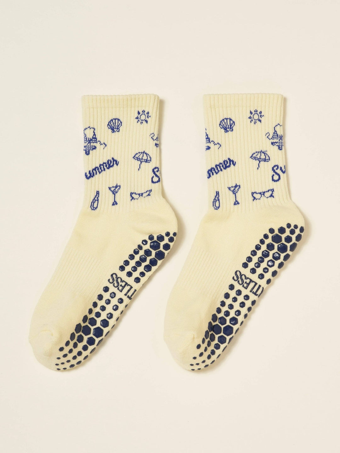 ☀️ Vintage Summer Grip Sock | Pilates Socks - Echo Market