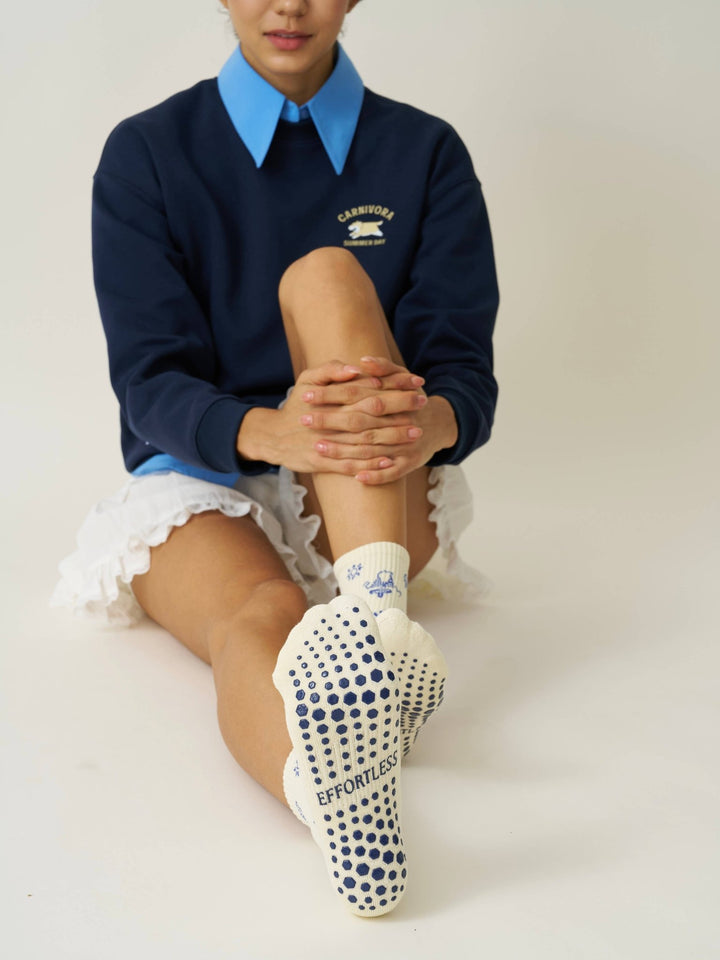 ☀️ Vintage Summer Grip Sock | Pilates Socks - Echo Market